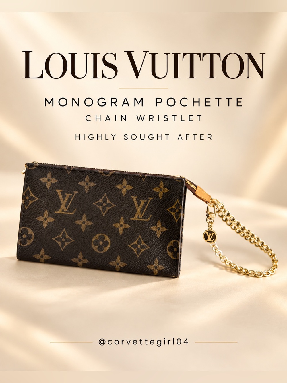 Authentic LV Monogram highly sought after Pouchette